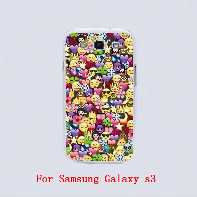 Emoji Wallpaper Design Black Skin Phone Cover Cases For Samsung Galaxy S3 9300 S4 Emoji Wallpaper Design Black Skin Phone Cover Cases For Samsung Galaxy S3 9300 S4