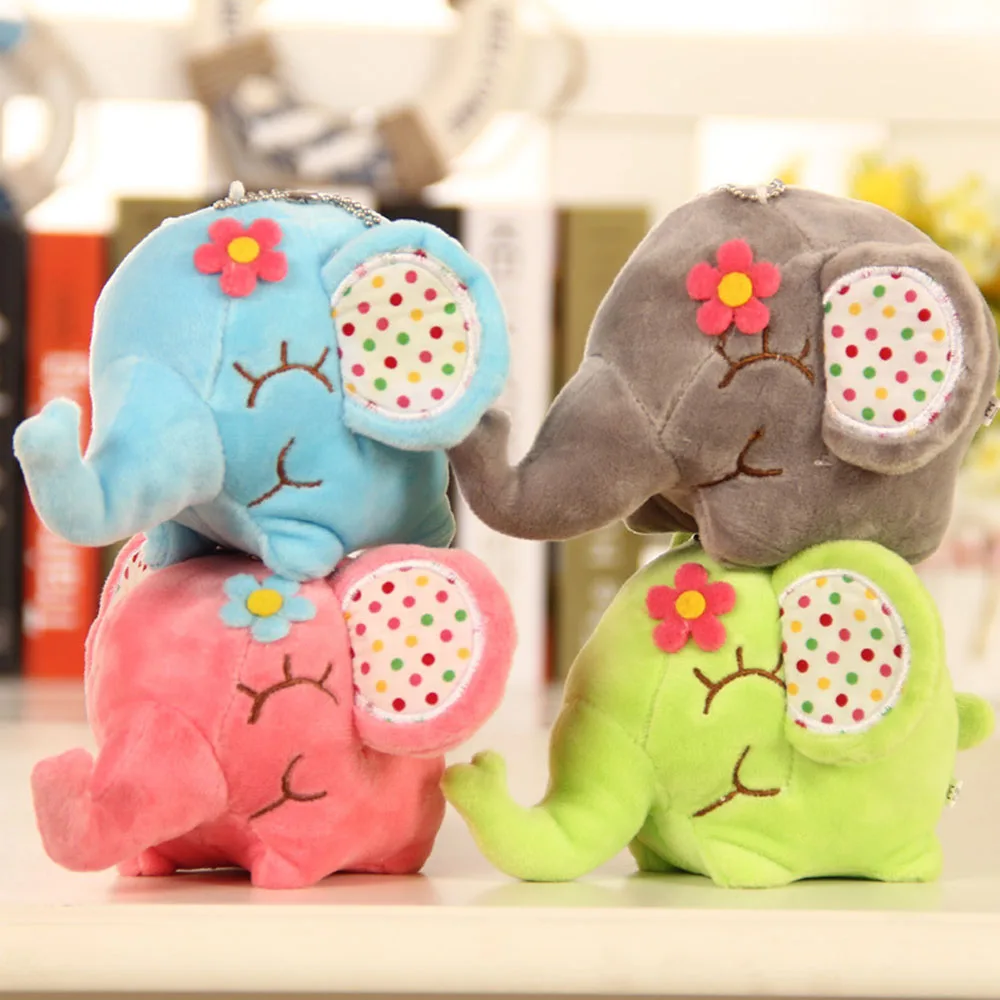 Kawaii Большой Цветочный слон 12 см кукла плюшевые игрушки куклы присоски
