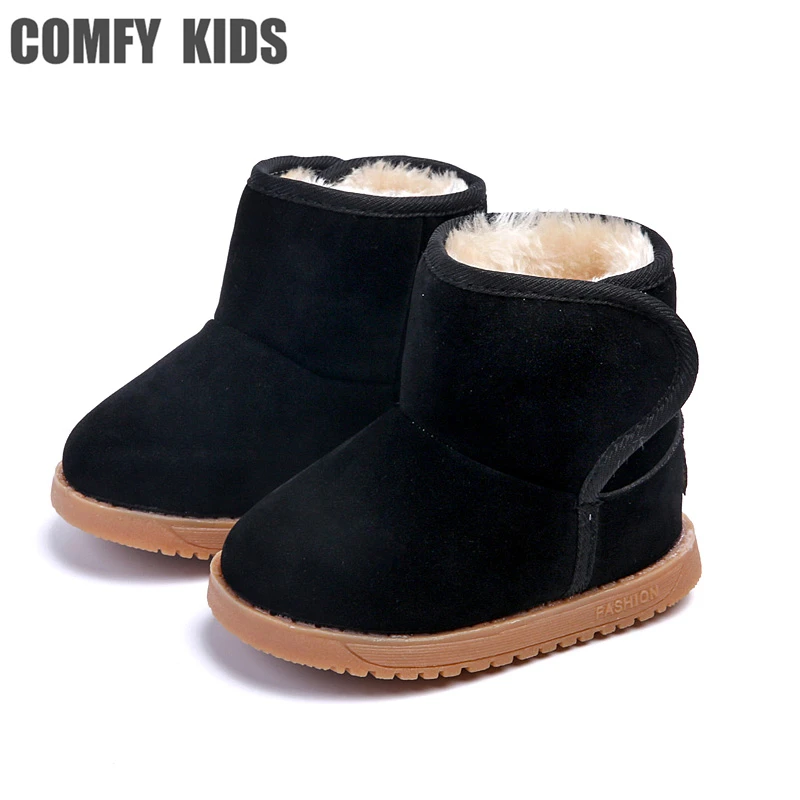 

2019 Winter Child Snow Boots Shoes Fashion Warm Baby Girls Boys Snow Boots Shoes Flock Plush Boys Ankle Boots Baby Kids Shoes