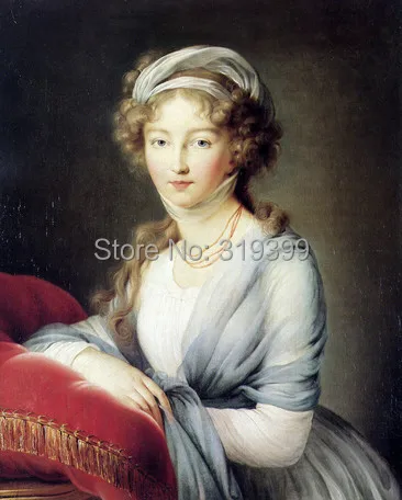 

portrait-of-empress-elisabeth-alexeievna-of-russia-1795 by Louise Elisabeth Vigee Le Brun,oil painting reproduction,handmade ART