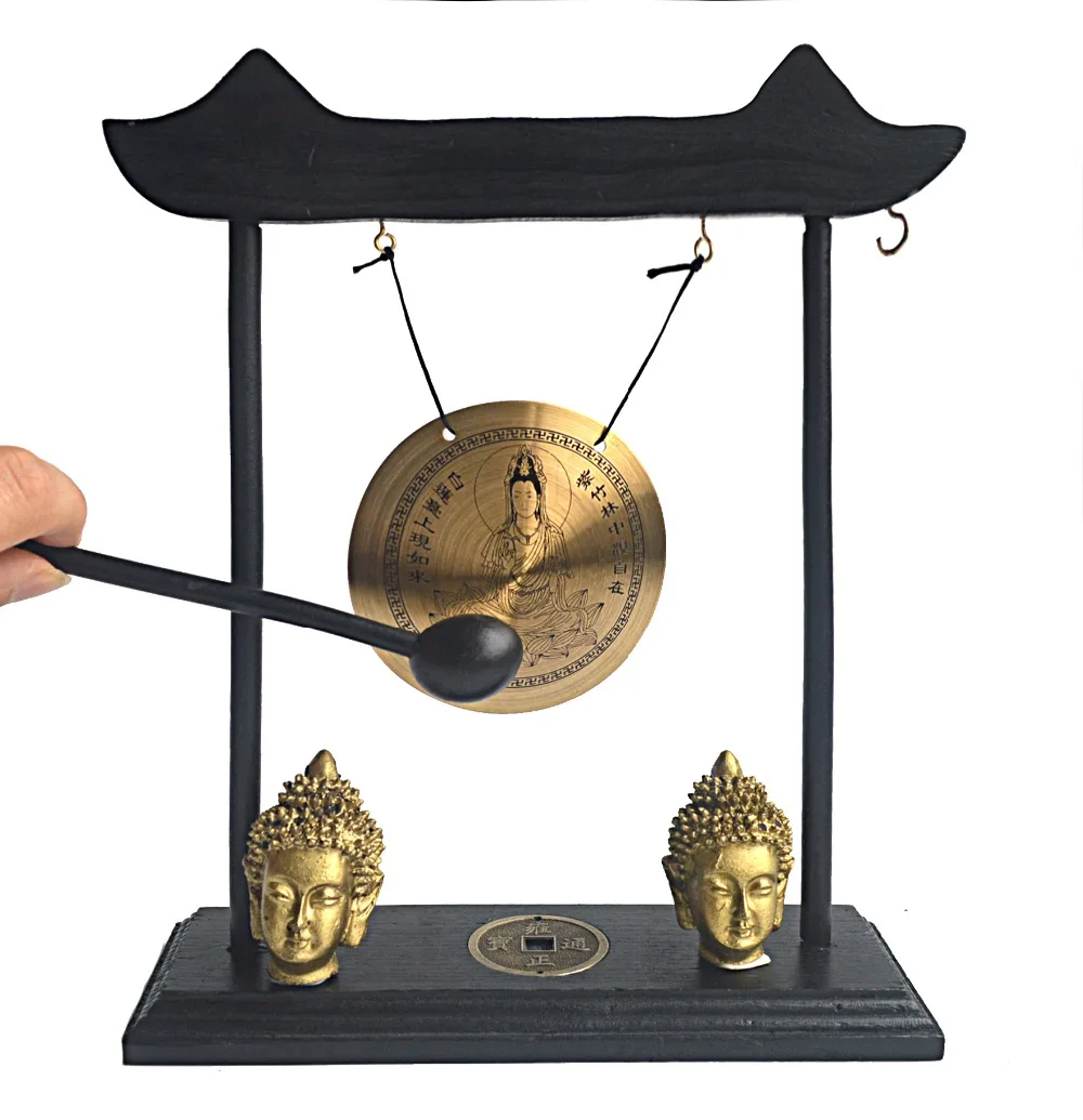 

Zen Art Brass Feng Shui Desktop Buddha Gong W Free Fengshuisale Red String Bracelet W1639