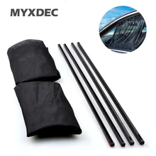 2x New Adjustable Black Mesh Beign Gray Fabric Car Auto Window Curtain Sunshade Set UV Protection Side Car Accessories Styling