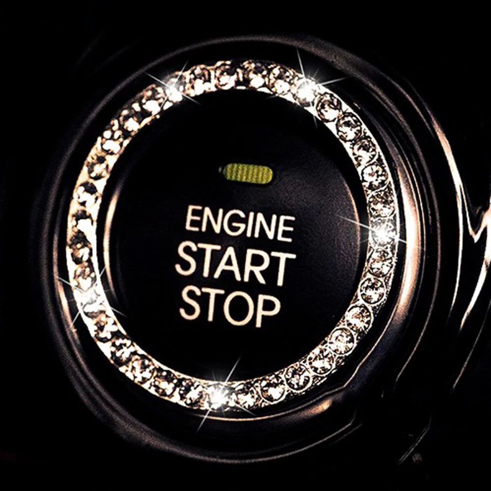 Crystal Car Engine Start Stop Ignition Key Ring For Jeep Compass Grand Cherokee Liberty Patriot Wrangler | Автомобили и мотоциклы