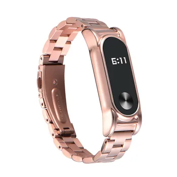 

CARPRIE Wrist Band For Xiaomi Mi Band 2 Stainless Steel Luxury Wristband Metal Ultrathin New Strap td0110 Dropship