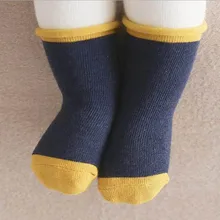 0-2 Years Old Thin Comfortable Baby Socks Pure Color Cotton Children’s Hosiery Cartoon Infant Non-Slip Socks