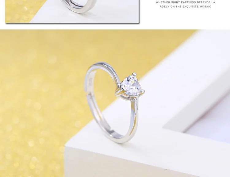 OMHXZJ простой цветок Мода переплетенный любовь OL подарок стерлингового серебра 925 пробы женское кольцо с изменяющимся размером RG41