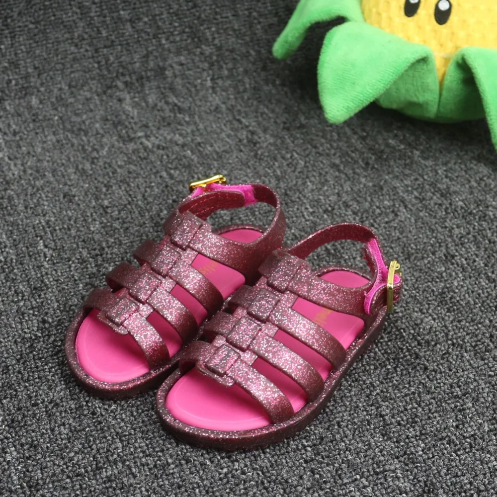 Girls Rome Sandals 2019 New Melissa Hollow Sandals Toddler Melissa Shoes 12.8-17.8cm Breathable Melissa Baby Sandals