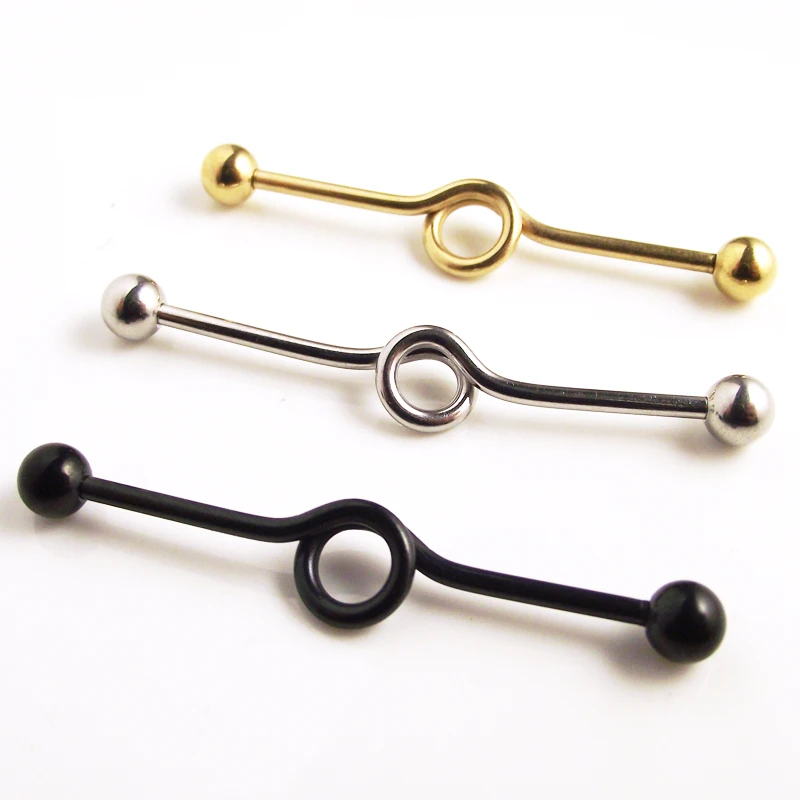 Isayoe 1 Piece16G 316L Surgical Stainless Steel Round Circle Industrial
