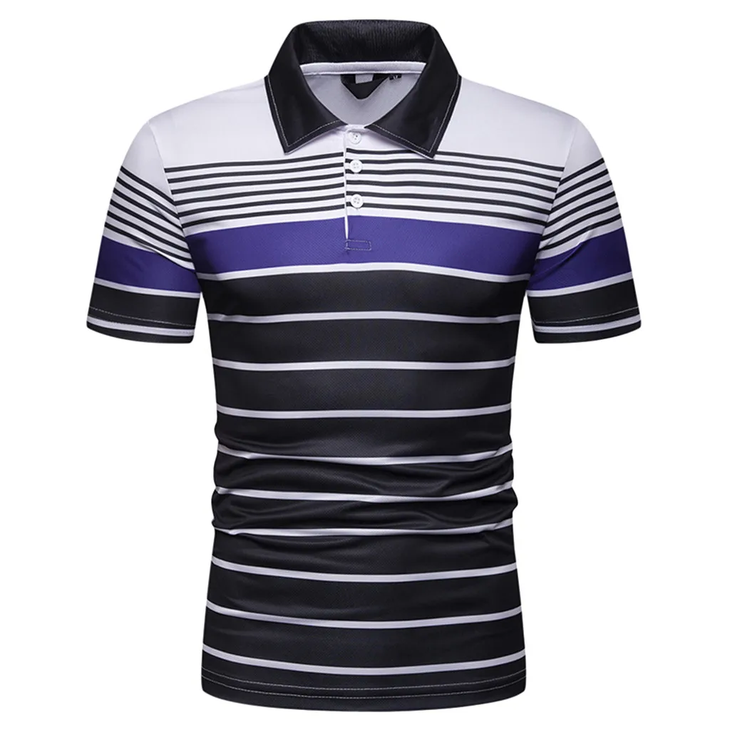 

2019 Fashion Summer Style New Shirt Short Sleeve Stripe Painting Large Size Casual Top Shirts Polo Shirt Homme Rayo Vallecano #