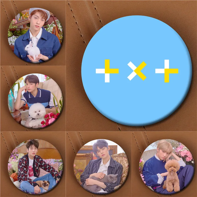 Youpop KPOP TXT SOOBIN альбом кошка и собака концепция Phot Pin значок для одежды шляпы рюкзак корсажи украшения