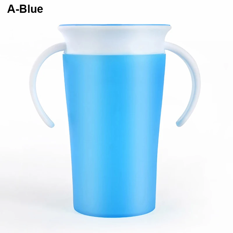 1 X Spill Free Drinking Cup New Hot Sale 1 Pcs Trainer Cup Toddler Training Drinking Anti Spill Kids Chew Proof 360 Degree