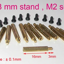 16+ 3 мм(12 шт.) Латунная Статуэтка/скоба/Дырокол с M2-4mm винтом для камеры безопасности модуль печатной платы установка в сборе
