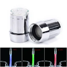 Водопроводный кран RGB светящийся Светодиодный водопроводный кран датчик температуры душевая головка потоковая раковина кран смеситель для ванной кухни Accs