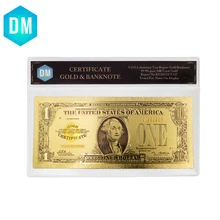 Бизнес Подарочные сувениры американская 24 k Коллекционная Золотая банкнота один доллар 999,9 золотые банкноты из фольги Note с КоА рамкой