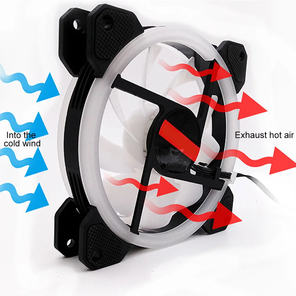 Вентилятор для ПК с корпусом RGB светодиодный вентилятор 120 мм тихий пульт ДУ кулер для компьютера охлаждающий RGB корпус вентиляторы
