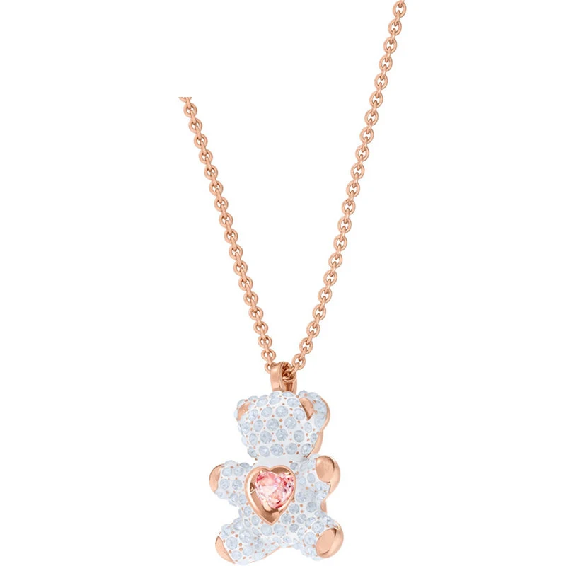 

High quality SWA 3D white Teddy Pendant Necklace originally designed gifts for women to design a Christmas Bear Necklace