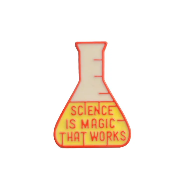DoreenBeads Science Bitch булавки броши значки химические X Science это магия, которая работает научный эксперимент Кубок наука подарок для влюбленных - Цвет: 3