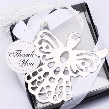 

Stainless Steel Angel Eagles Tassel Bookmark School Supplies Page Holder With Gift Box 100pcs