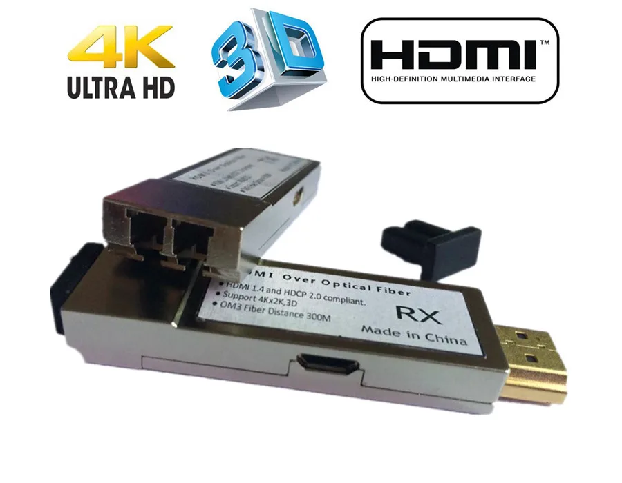 THF106M 300 м HDMI Оптический оптоволоконный удлинитель 300 м HDMI1.4V 4 K * 2 K 3D волокна LC OM3 многорежимный конвертер для HDTV, ЖК-дисплей, PS3 проектор