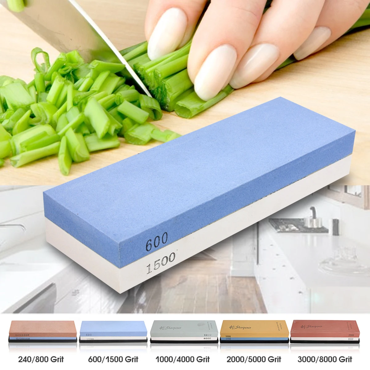 Buy Dual Whetstone Grindstone Sharpener Knife Sharpen