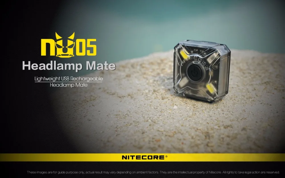 NITECORE NU05 USB Перезаряжаемый налобный фонарь 4* высокоэффективные светодиоды 35 люмен белый/красный светильник налобный светильник для поисково-спасательного велосипеда