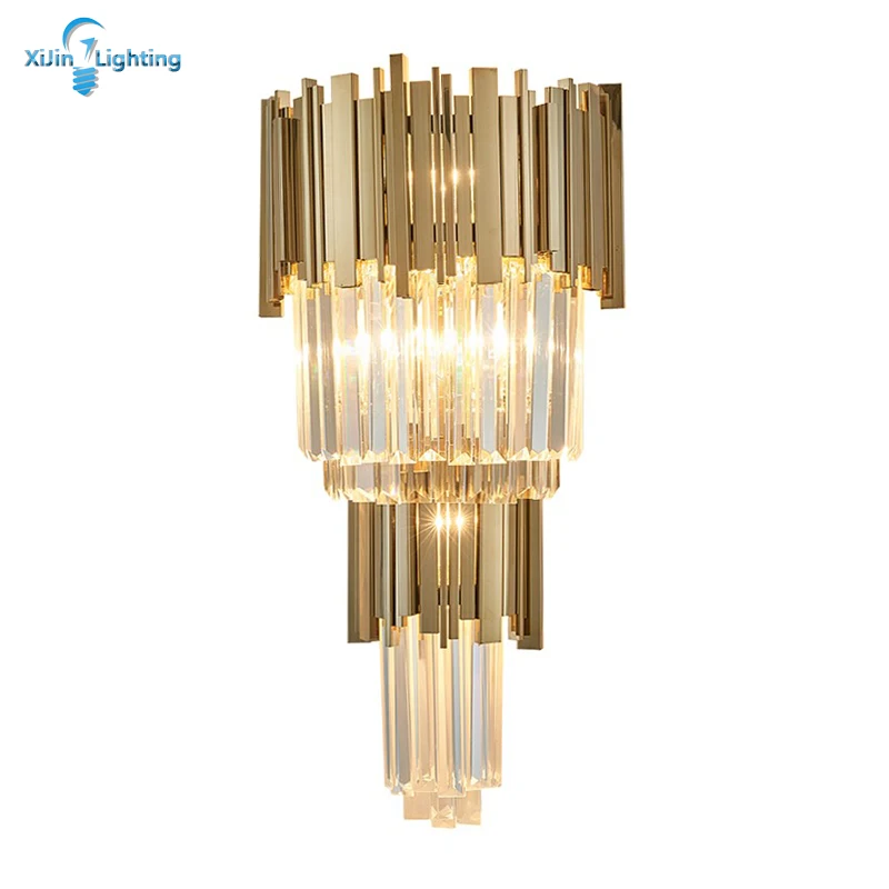 Современный художественный Стразы высокого качества E14 настенный светильник для гостиной украшение комнатное светодиодное освещение роскошный кристалл настенный светильник