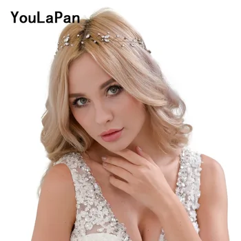 

YouLaPan Wedding Headband Rhinestone Bridal Tiara Bridesmaid Wedding Headpiece Handmade Bridal Wedding Hair Accessories HP11-G