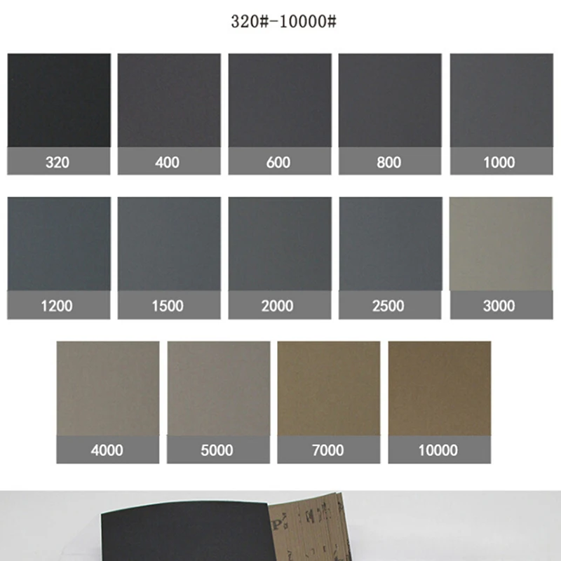 10Pcs/set Wet Dry Polishing Sanding Abrasive Sandpaper Paper Sheets Grit 220 7000 230*93mm|Abrasive Tools| - AliExpress
