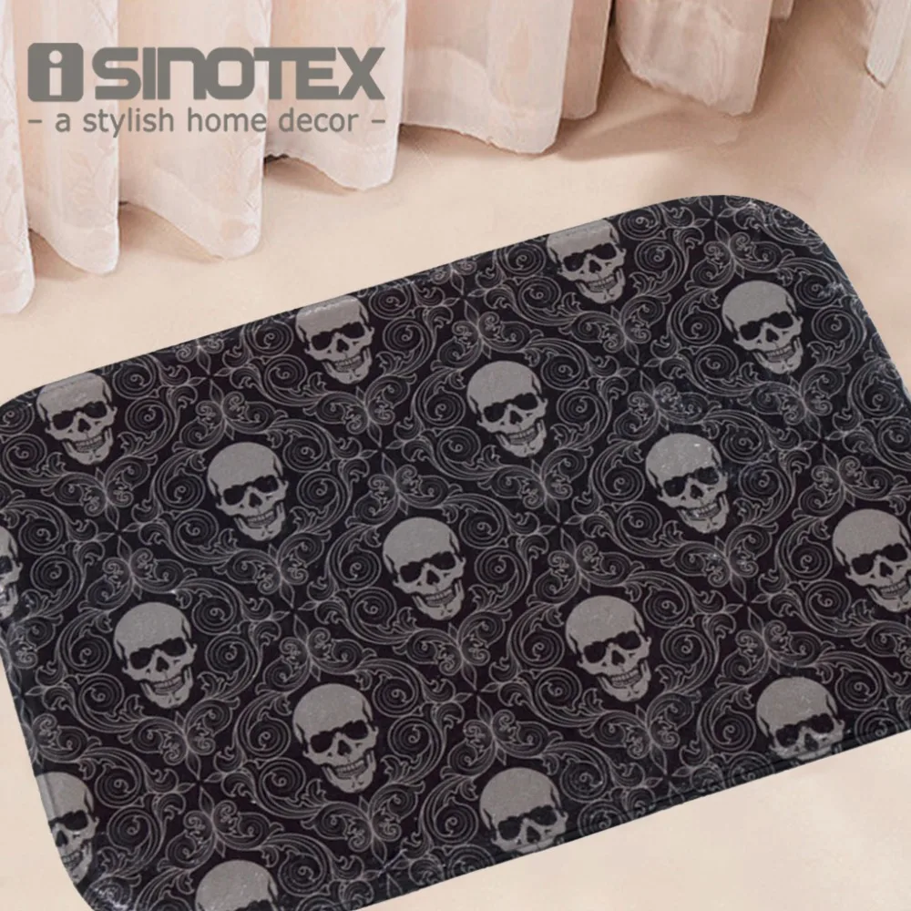 Door Floor Carpets Coral Fleece Skull Printed Pattern Floor Mat Carpet Anti-Slip Mats Home Living Room 40*60cm 1 PCS/Lot Door Floor Carpets Coral Fleece Skull Printed Pattern Floor Mat Carpet Anti-Slip Mats Home Living Room 40*60cm 1 PCS/Lot