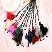 2017 embarques gratuitos! Malhas de Fios de Strass Meninas Boneca Colar de Cadeia longa Mulheres Do Sexo Feminino Jóias Acessórios Bijoux Assorted Colo