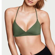 Женский спортивный бюстгальтер Женские для фитнеса тренажерный зал с йогой мягкие эластичные мягкие бретели без спинки разноцветные Спортивные Бюстгальтеры Топы