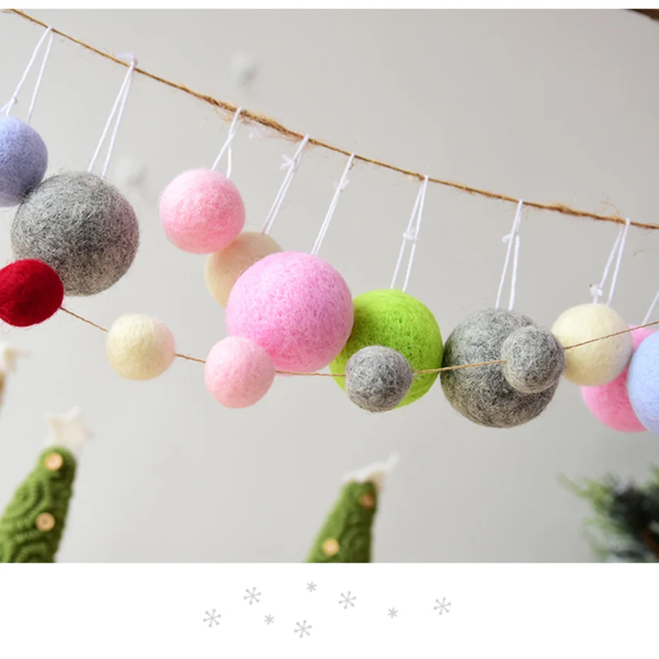Wool Felt Balls 10pc 20mm New Wool Pom Poms Beads DIY Room Party Christmas Gift DIY Craft Round wool felt balls