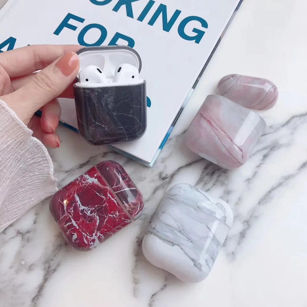

Fashion agate Marble hard case for Apple Airpods case protective cover Bluetooth Wireless Earphone Case Charging Box case bags
