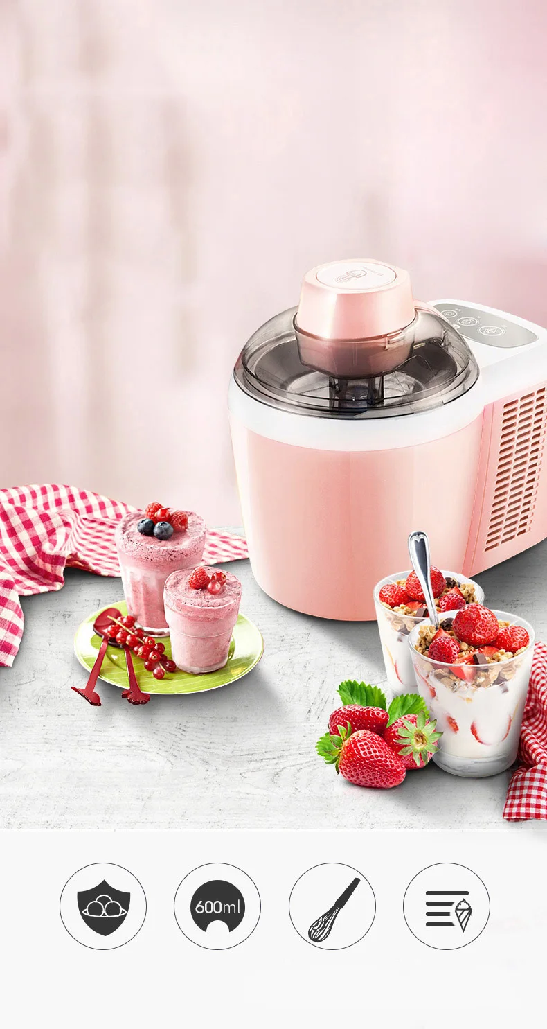 

HomeWaren Mini ice cream machine small household automatic cone machine homemade children DIY ice cream ice cream machine