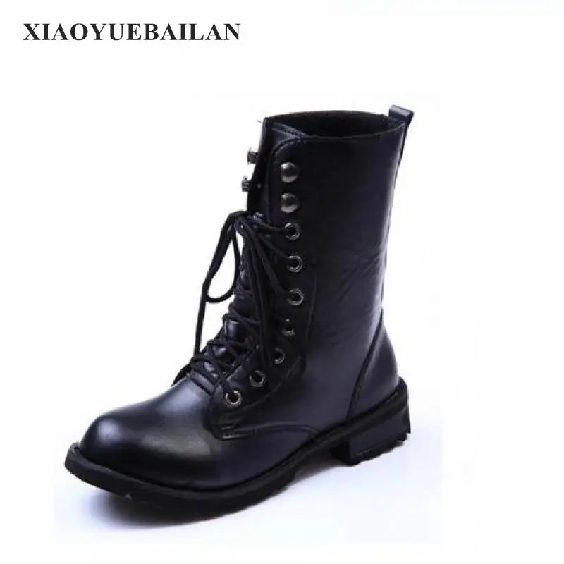 

2017 New Fashion Lace Up Boots With Warm Comfort Martin Handsome Wear Female boots