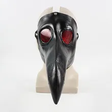 ZSQH черная латексная маска с птицами клювом, тип, косплей, Dr. Beulenpest, стимпанк, чума, доктор, латексная маска на Хэллоуин, художественный карнавал, реквизит
