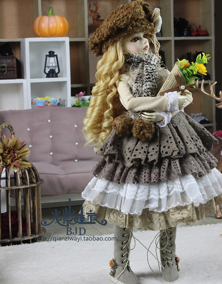 1/4 1/3 весы BJD платье + носки шапка шарф комплект для BJD/SD аксессуары кукольной