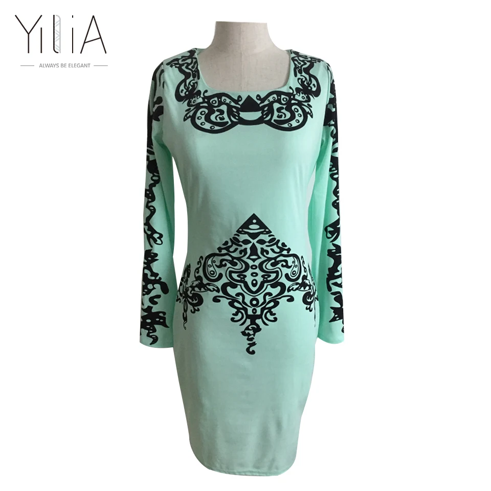 yilia 2016 Plaid Autumn font b Women b font font b Dress b font Elegant Totems