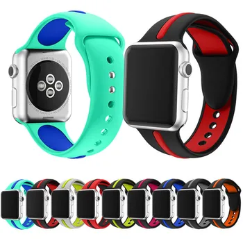 

50pcs Silicone Strap for Apple Watch 38mm 42mm Band Bracelet Watchband for Apple Watch Strap iWatch Series 4 3 2 Sport Wristband