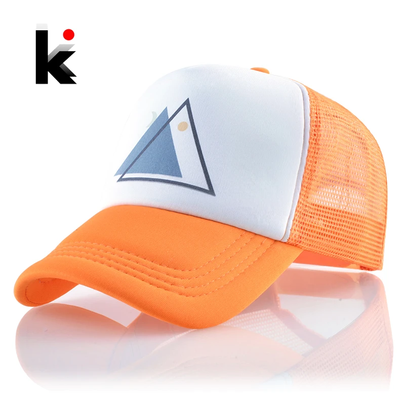 

Snapback Trucker Caps Men Breathable Baseball Cap Women Unisex Streetwear Hip Hop Hats Summer Outdoor Sport Mesh Visor Bones