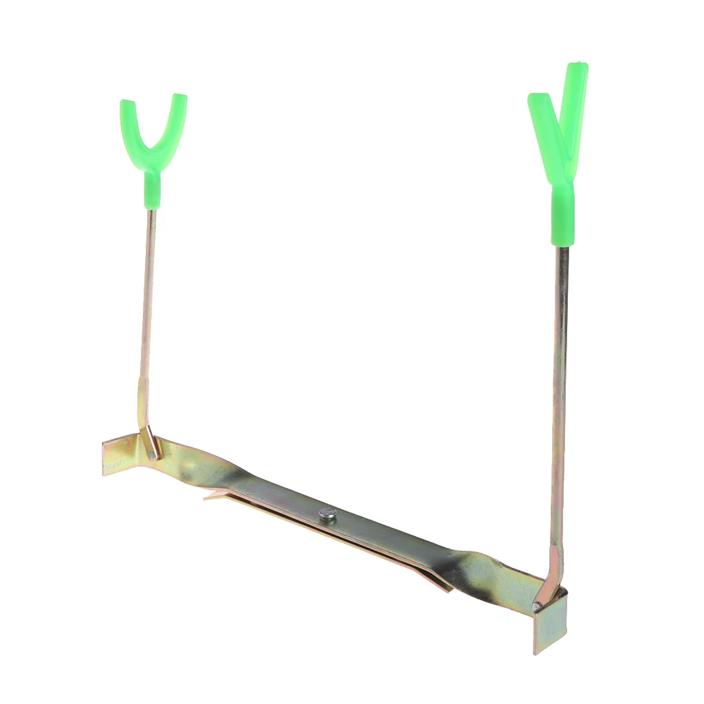 Ice Fishing Rod Holder 2 Rest Y Shape Folding Pole Dual Rotation