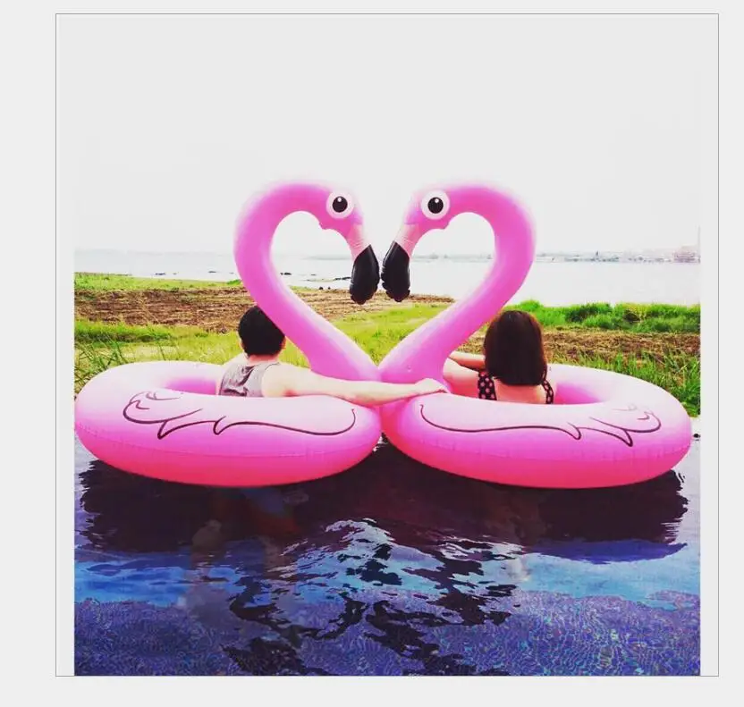 Бесплатная Надувное 120*105 см надувной фламинго гигантский Лебедь бассейна розовый ездить по плаванию взрослые дети воды для отдыха и