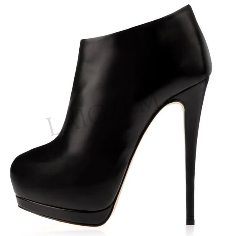 black bootie stiletto heel