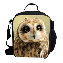 Модные милые животные сумка зоопарк Сова сумка-холодильник для детей мальчиков и девочек индивидуальный изолированный обед мешок для детей, подростков и студентов