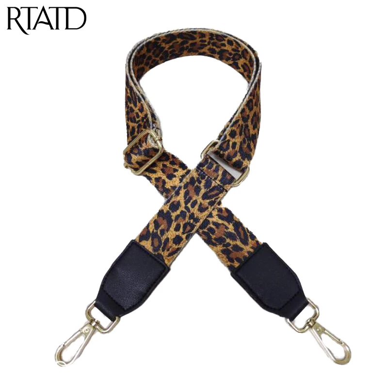 New Leopard Design Women Bag Strap Adjust Gold Buckle Lady Shoulder Strap Chic Handle For Women Bags Belts Q0175 photo