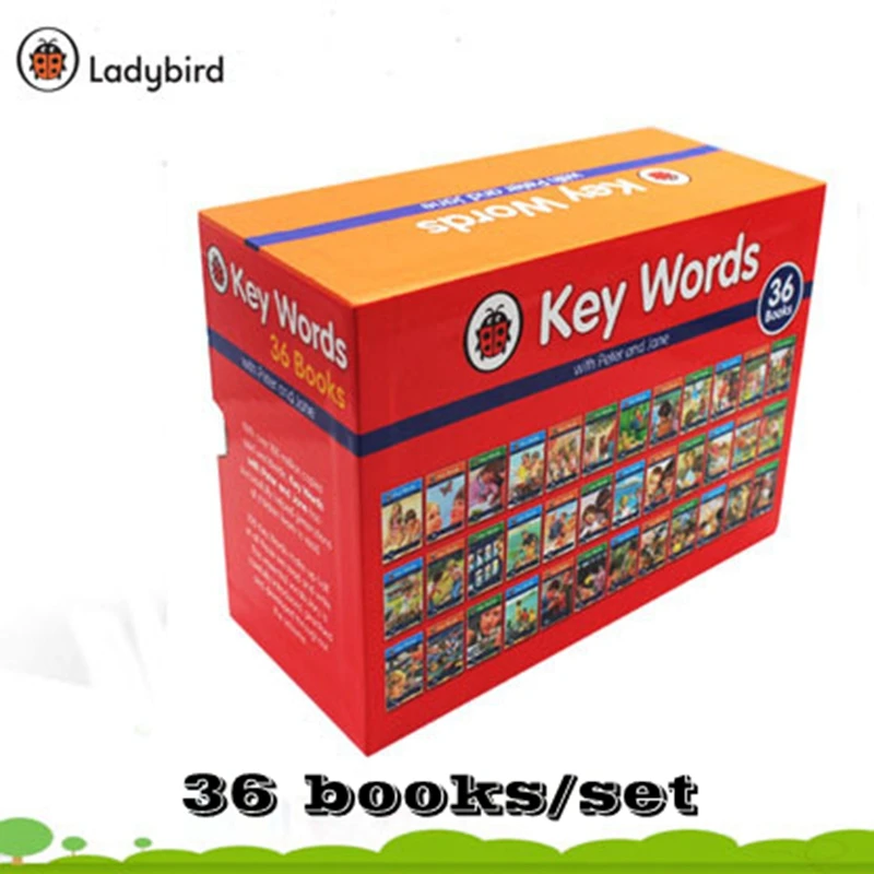

36 books/Set English original version Ladybird Key Words with Peter sight words Oral Vocabulary Exercises English learning books