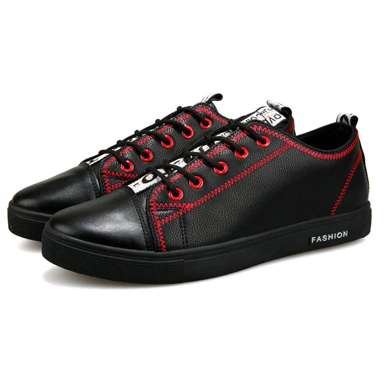 Mode männer Casual Turnschuhe Skateboard Schuhe PU Wohnungen Schuhe Studenten Outdoor Sneakers Straße Schuhe Spitze Wanderschuhe