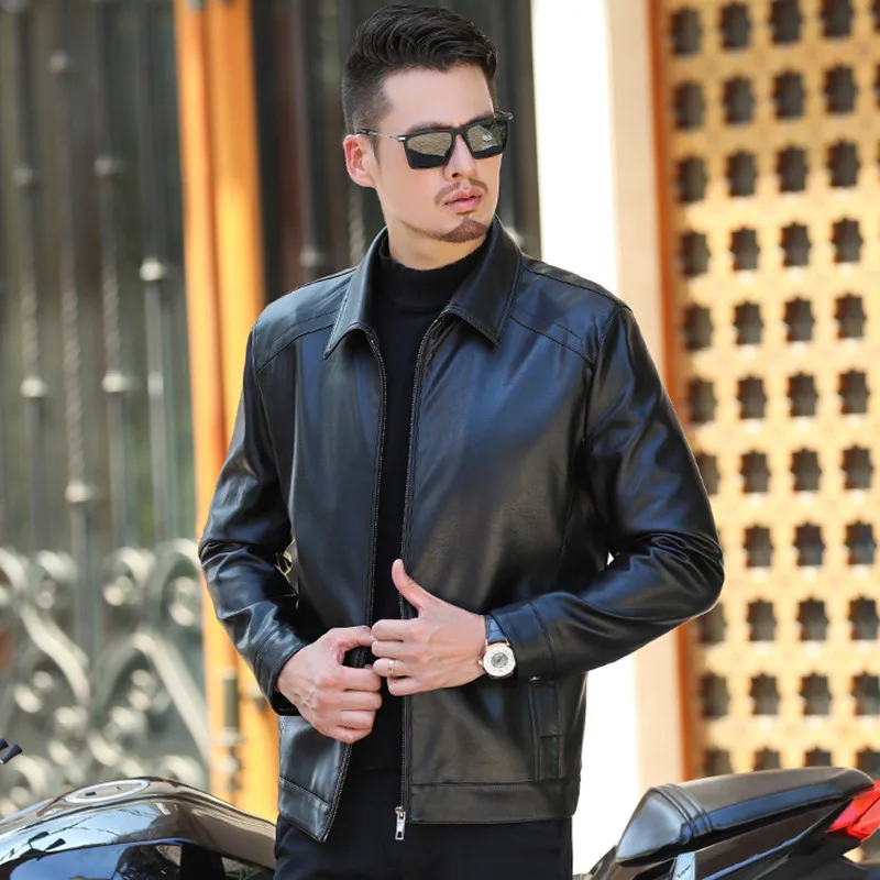 Veste Black 2018 Casual Mouton Thickening Chaud No599 Mâle black De Lâche Cuir Automne Survêtement Épais Velours Hiver Peau Mens Plus brown Nouveau brown Thickening En Hommes Manteaux x718w1E