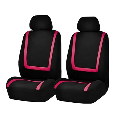 Универсальный чехол для автомобильных сидений из полиэфирной ткани, чехлы для автомобильных сидений, чехол для автомобильных сидений, защита для автомобильных сидений, аксессуары для интерьера - Название цвета: 4pcs Set Pink