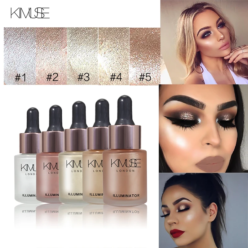 Brand Liquid Highlighter Glitter Illuminator Make Up Face Bronzer and